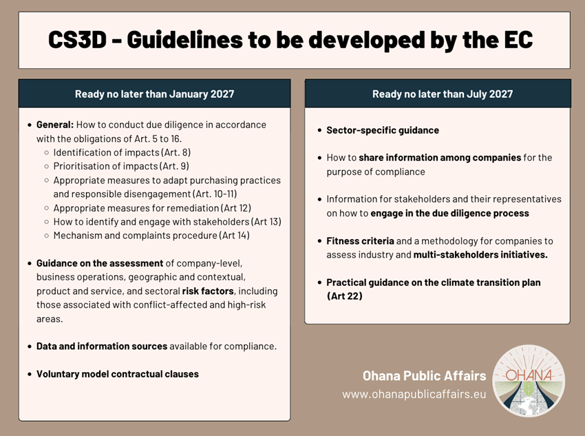 Guidelines to be Developed by the EC - Ohana Public Affairs